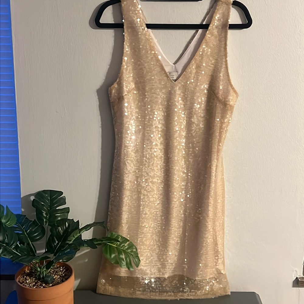 Insanely gorgeous light weight nude color sequin dress! It’s stunning on!